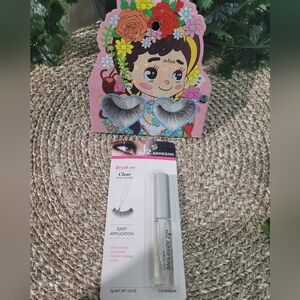 5D False Eyelash Set and Backyard Eyelash Adhesive.